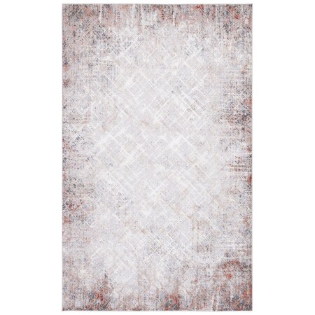 Safavieh 5 ft. 3 in. x 7 ft. 6 in. Vogue Power Loomed Rectangle Rust & Gray Area Rug VGE158P-5